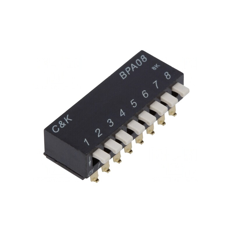 Comutator DIP-SWITCH 8 Secțiuni SMT 5V | Electronic-mag.ro | Componente Electronice