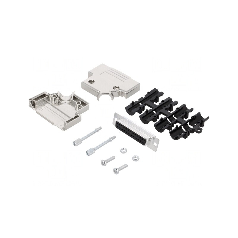 D-Sub 25 Pin Mufă Mamă 45° Lipire Pe Cablu | Electronic-mag.ro | Componente Electronice