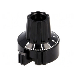 Buton de Precizie Negru 6mm Ø22,8x23,1mm | Electronic-mag.ro | Componente Electronice