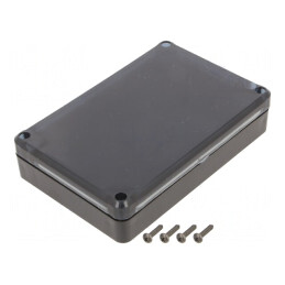 Carcasă universală neagră din ABS 80x120x27mm | Electronic-mag.ro | Componente Electronice