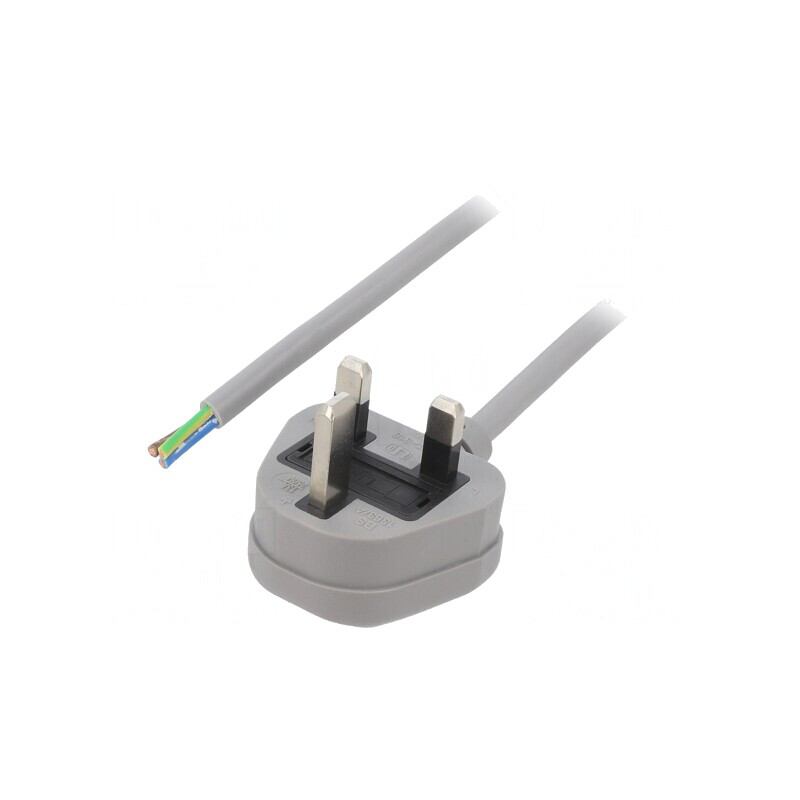 Cablu Alimentare 1m Gri 13A 250V | Electronic-mag.ro | Componente Electronice