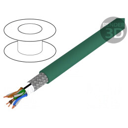 Cablu de Rețea ETHERLINE Cat.5e SF/UTP 4x2x24AWG Cu PUR
