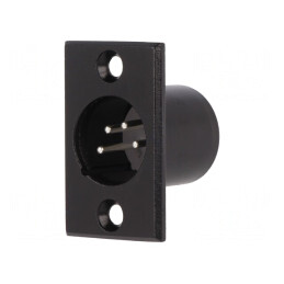 Soclu XLR Tată 4 Pin Montare Panou | Electronic-mag.ro | Componente Electronice