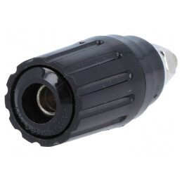 Soclu Banană 4mm 25A Negru Izolat Crimpat | Electronic-mag.ro | Componente Electronice