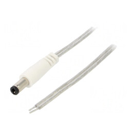 Cablu Electric 2x0,5mm2 cu Mufă DC 5,5/2,5 Transparentă | Electronic-mag.ro | Componente Electronice