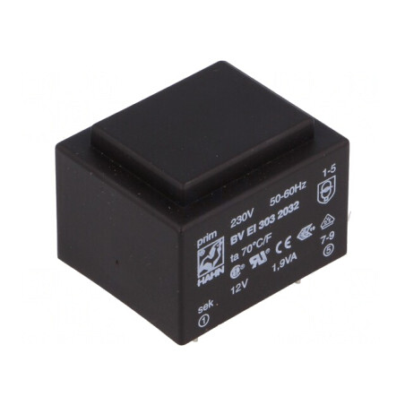 Transformator Încapsulat 230V 12V PCB 1.9VA | Electronic-mag.ro | Componente Electronice