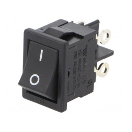 Rocker Switch ON-OFF 4A 250VAC Black IP40 | Electronic-mag.ro | Componente Electronice
