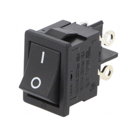 Rocker Switch ON-OFF 4A 250VAC Black IP40 | Electronic-mag.ro | Componente Electronice