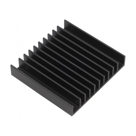 Radiator extrudat cu aripioare negru 57,9mm TO218 TO220 | Electronic-mag.ro | Componente Electronice