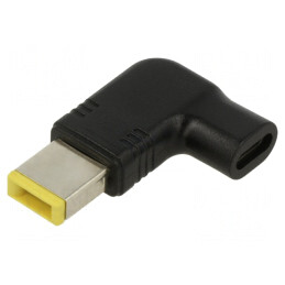 Adaptor USB-C Slim, Negru, 100W 5A, În Unghi