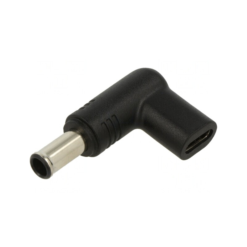 Adaptor USB C Soclu DC 6,5/4,4 100W 5A Negru | Electronic-mag.ro | Componente Electronice