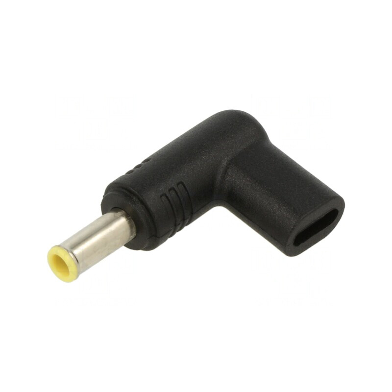 Adaptor USB-C la DC 5,5/3,0 Negru 100W 5A | Electronic-mag.ro | Componente Electronice