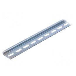Şină DIN TS35 1m Perforat Oţel Zincat 7,5mm | Electronic-mag.ro | Componente Electronice