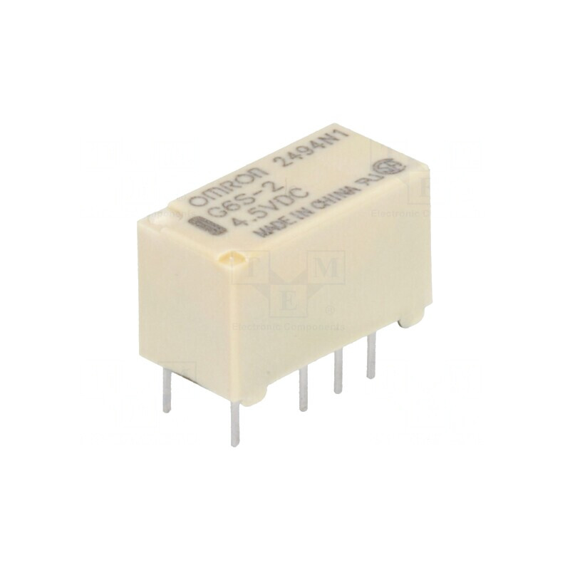 Releu electromagnetic DPDT 4,5VDC 2A | Electronic-mag.ro | Componente Electronice