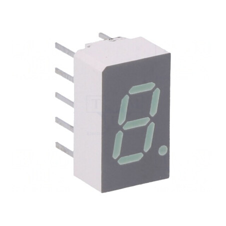 Afişaj LED 7 segmente 7,62mm verde catod comun | Electronic-mag.ro | Componente Electronice