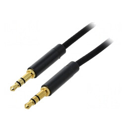 Cablu Audio Jack 3.5mm 2m Aurit | Electronic-mag.ro | Componente Electronice
