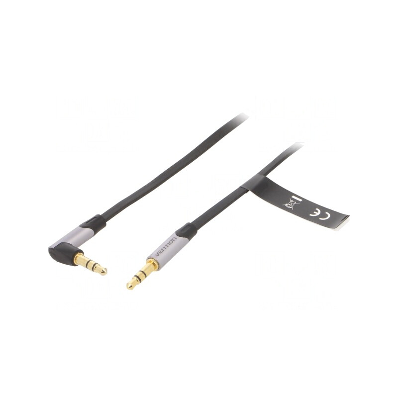 Cablu Audio Jack 3,5mm Unghi 2m Negru | Electronic-mag.ro | Componente Electronice