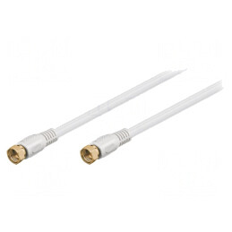 Cablu Coaxial 75Ω 3,5m Alb cu Mufe F | Electronic-mag.ro | Componente Electronice