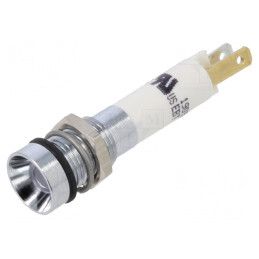 Lampă de control LED albă 24V Ø8mm plastic | Electronic-mag.ro | Componente Electronice