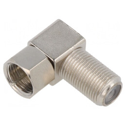 Adaptor F Tată-Mamă 75Ω Alamă POM | Electronic-mag.ro | Componente Electronice