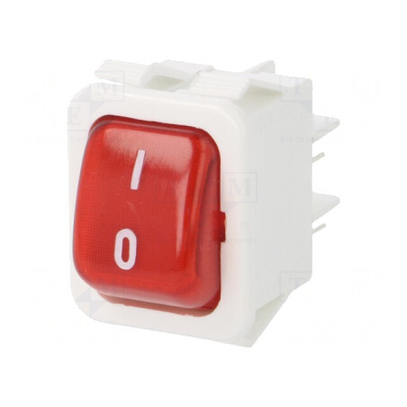 Rocker Switch ON-OFF 16A 250V White | Electronic-mag.ro | Componente Electronice