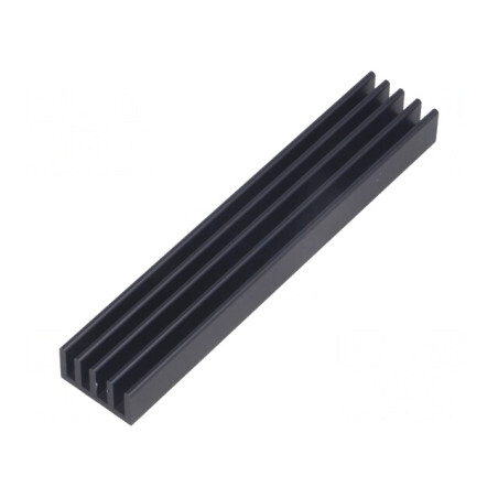 Radiator extrudat cu aripioare negre 100mm 19mm 14mm | Electronic-mag.ro | Componente Electronice