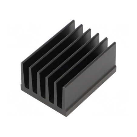 Radiator Extrudat cu Aripioare Negru 50mm x 36.8mm x 25mm | Electronic-mag.ro | Componente Electronice
