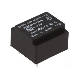 Transformator încapsulat 0,35VA 230VAC 6V 58mA PCB | Electronic-mag.ro | Componente Electronice
