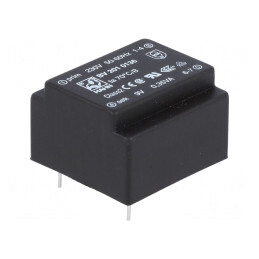 Transformator încapsulat 0,35VA 230V 9V 39mA PCB | Electronic-mag.ro | Componente Electronice