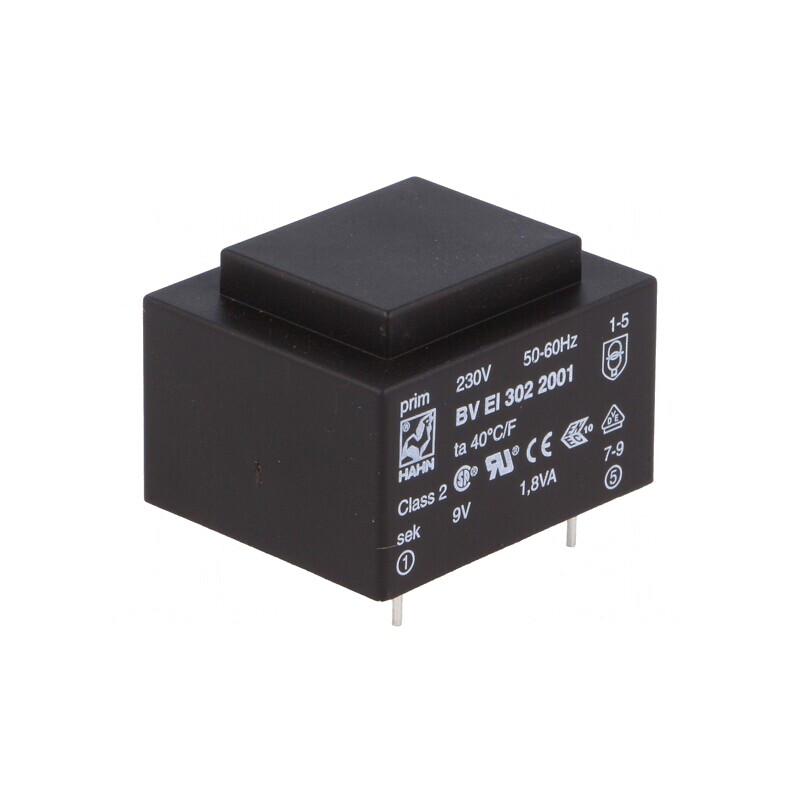 Transformator Încapsulat 1,8VA 230V 9V 200mA PCB | Electronic-mag.ro | Componente Electronice Transformator Încapsulat 1,8VA 230V 9V 200mA PCB | Electronic-mag.ro | Componente Electronice