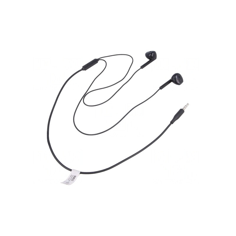 Căști In-Ear cu Microfon Negru Jack 3,5mm 1,2m | Electronic-mag.ro | Componente Electronice