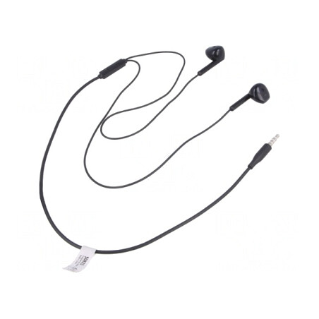 Căști In-Ear cu Microfon Negru Jack 3,5mm 1,2m | Electronic-mag.ro | Componente Electronice