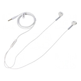 Căști Ear-Buds cu Microfon Alb Jack 3,5mm 1,2m 32Ω | Electronic-mag.ro | Componente Electronice