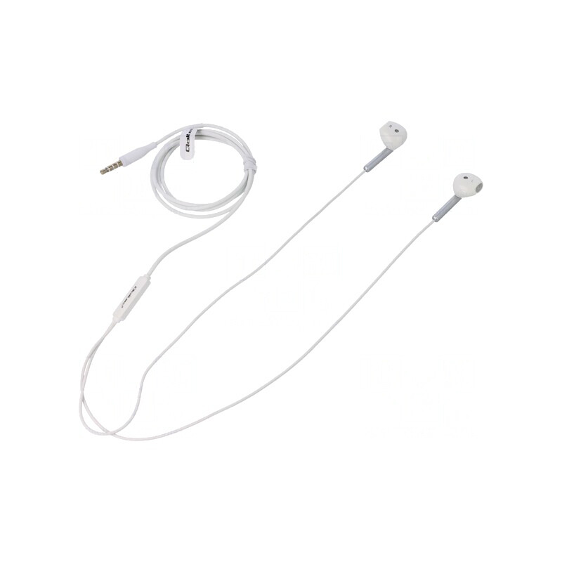 Căști Ear-Buds cu Microfon Alb Jack 3,5mm 1,2m 32Ω | Electronic-mag.ro | Componente Electronice