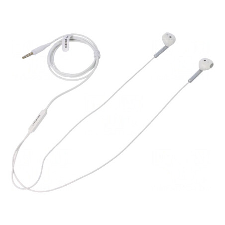 Căști Ear-Buds cu Microfon Alb Jack 3,5mm 1,2m 32Ω | Electronic-mag.ro | Componente Electronice