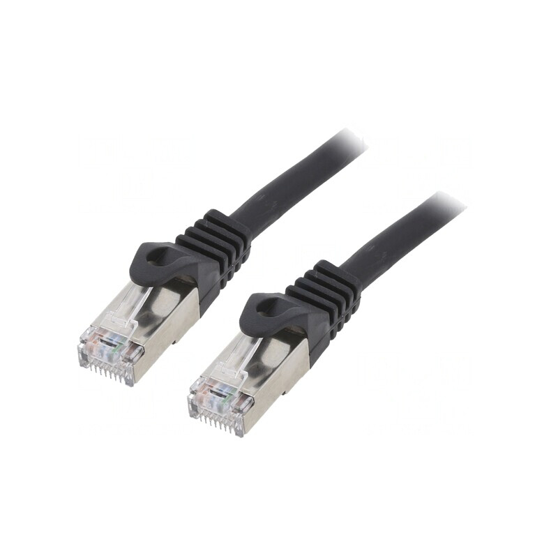 Patch cord S/FTP Cat 6a LSZH Negru 3m Cablexpert | Electronic-mag.ro | Componente Electronice