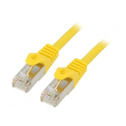 Patch Cord Ethernet S/FTP Cat6a 3m Galben - Cablexpert | Electronic-mag.ro | Componente Electronice