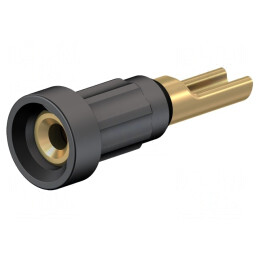 Conector Soclu 1mm Negru 20A Izolat Lipit