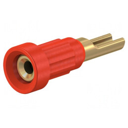 Conector soclu 1mm roșu 20A cu izolație