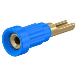 Conector soclu 1mm albastru 20A cu izolație