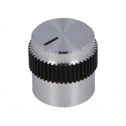 Buton Rotativ cu Indicator Aluminiu 6mm 15x15mm | Electronic-mag.ro | Componente Electronice