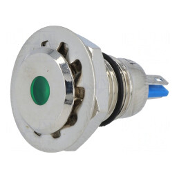 Lampa LED verde 12VDC Ø12mm IP67 | Electronic-mag.ro | Componente Electronice