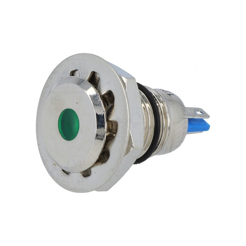 Lampa LED verde 12VDC Ø12mm IP67 | Electronic-mag.ro | Componente Electronice