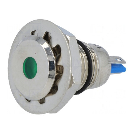 Lampa LED verde 12VDC Ø12mm IP67 | Electronic-mag.ro | Componente Electronice