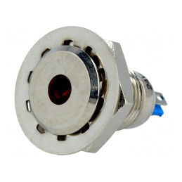 Lampă LED roșie 24V Ø12mm IP67