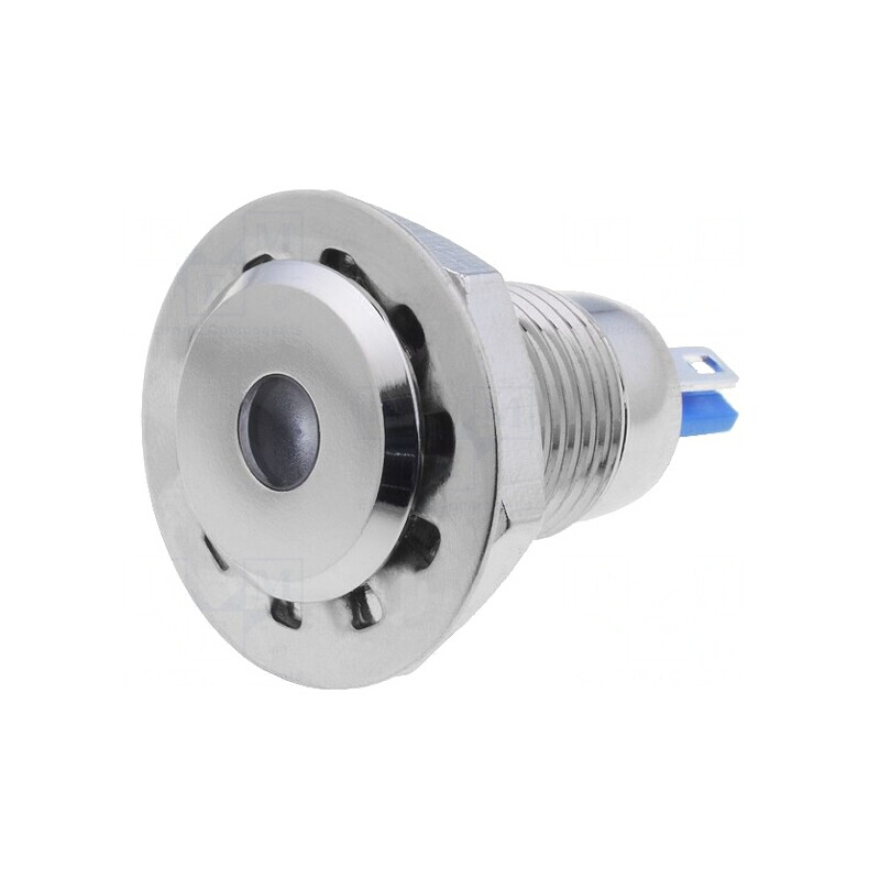 Lampă LED plată albă 12VDC Ø12mm IP67 pentru lipit | Electronic-mag.ro | Componente Electronice