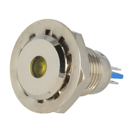 Lampă LED Galbenă 12VDC Ø12mm IP67 | Electronic-mag.ro | Componente Electronice