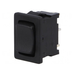 Rocker Switch SP3T ON-OFF-ON 6A 250V Black IP40 | Electronic-mag.ro | Componente Electronice