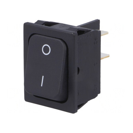 Comutator Rocker DPST Negru 20A 250V IP40 | Electronic-mag.ro | Componente Electronice