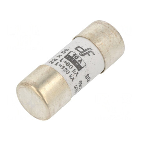 Siguranță gG 10A 22x58mm 690VAC 440VDC | Electronic-mag.ro | Componente Electronice